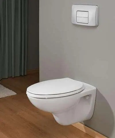 مرحاض معلق ايديال ستاندرد سبيس بالسيديلي والشطاف الداخلي بالمقبض ومجموعة التثبيت