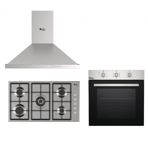 بيورتي فرن بلت ان غاز 60 سم , مسطح غاز 90 سم, شفاط 90 سم بقوة 650 م3/ساعة OPT601GG