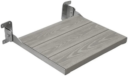 كرسي شاور بيورا بدون ظهر ميوز SS ML P 20 اللون لايت جراي قابل للطي كومباكت HPL مقاس 30 × 40 سم