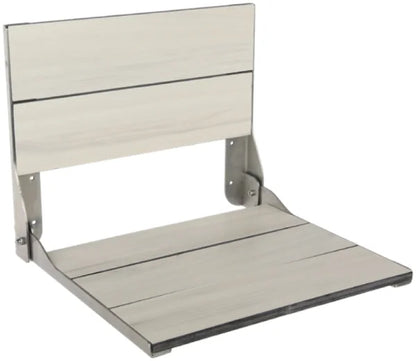 كرسي شاور بيورا كومفورت بظهر SS CL P 20 اللون لايت جراي قابل للطي كومباكت HPL مقاس 30 × 40 سم