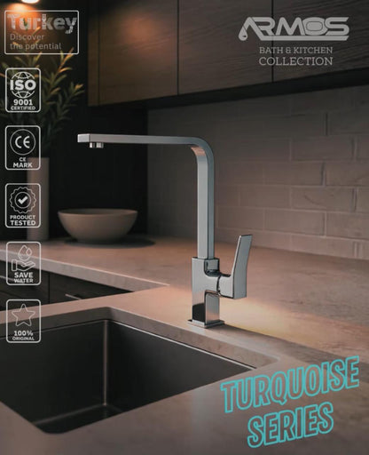 خلاط شجرة قنطرة عالية موديل TURQUOISE من أرموس تركى لون نيكل