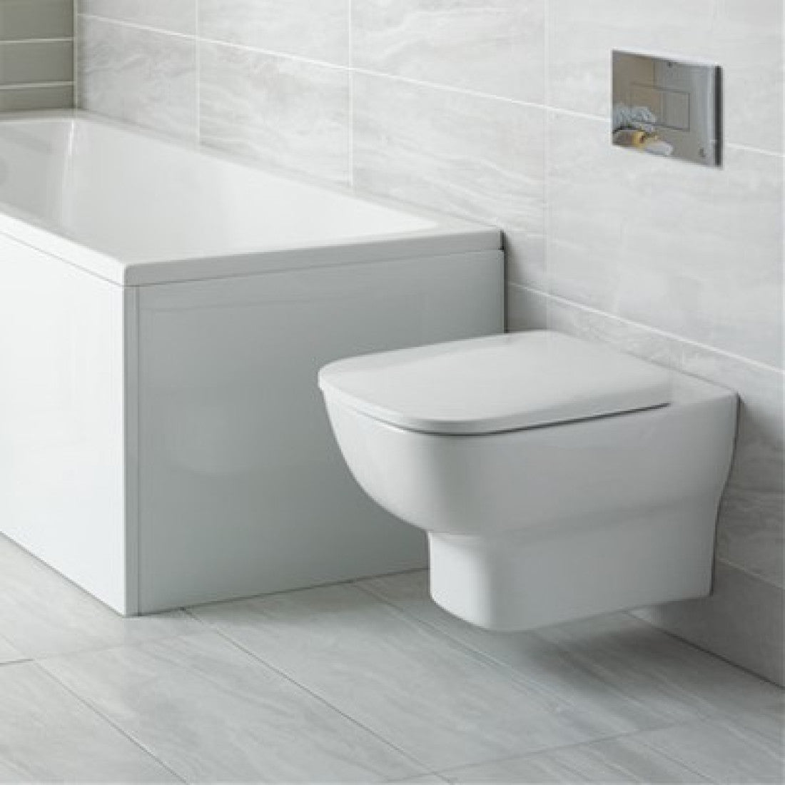 مرحاض معلق نيو ايسيدرا ملاصق للحائط كامل سيدالى ذاتى الغلق من ايديال ستاندرد لون ابيض