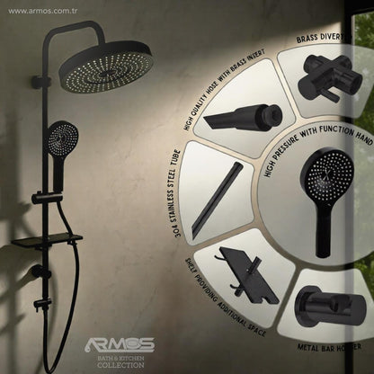 مسطرة دش (2×1)دائرى بالكامل مثبات معدن وصبانة رف كبير وليات حرارى كود 14 من أرموس تركى