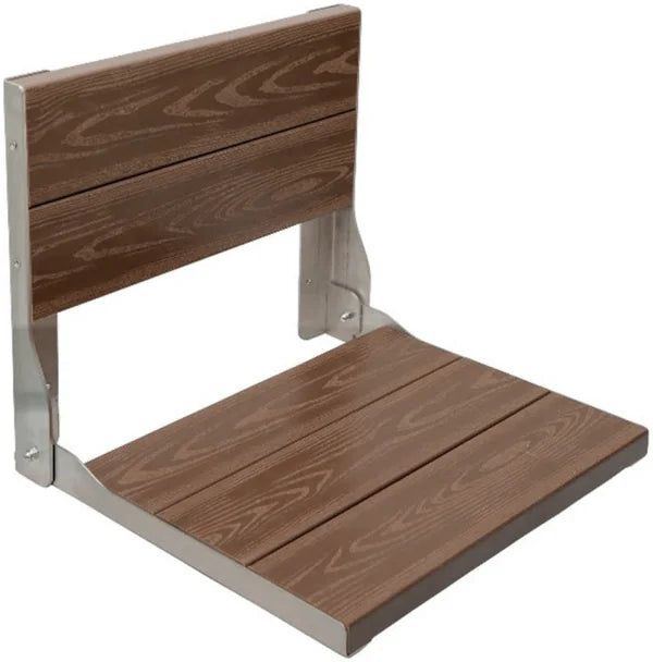 كرسي شاور بيورا كومفورت بظهر SS CB P 20 اللون براون قابل للطي كومباكت HPL مقاس 30 × 40 سم