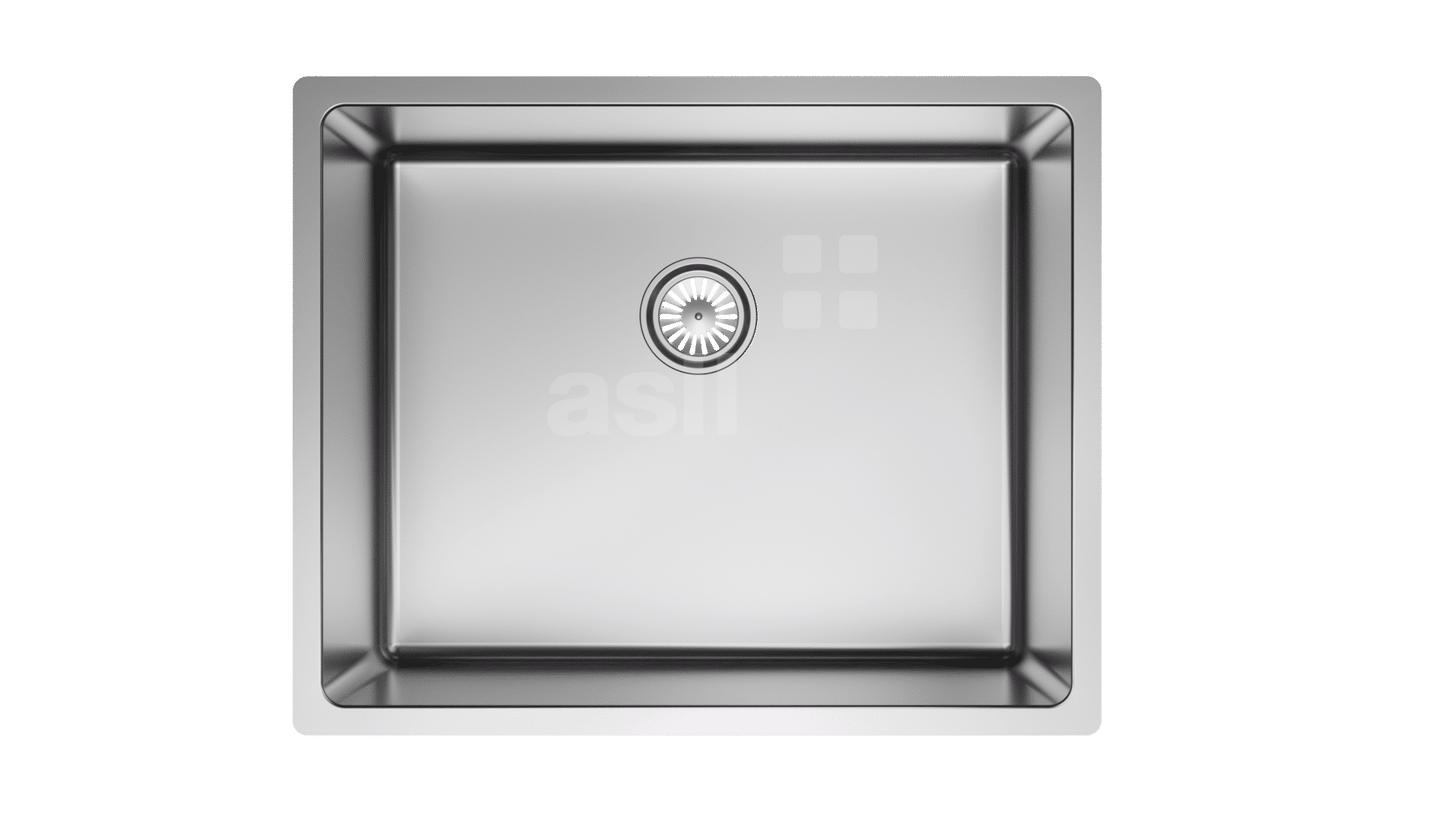 حوض هاند ميد بالصرف 3+سلة استلس+قرمة تطيع خشب مقاس 44*54 سمك 1.0ملى كود As356 من الأصيل تركى