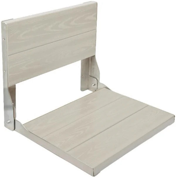 كرسي شاور بيورا كومفورت بظهر SS CL P 20 اللون لايت جراي قابل للطي كومباكت HPL مقاس 30 × 40 سم