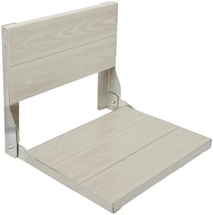 كرسي شاور بيورا كومفورت بظهر SS CL P 20 اللون لايت جراي قابل للطي كومباكت HPL مقاس 30 × 40 سم