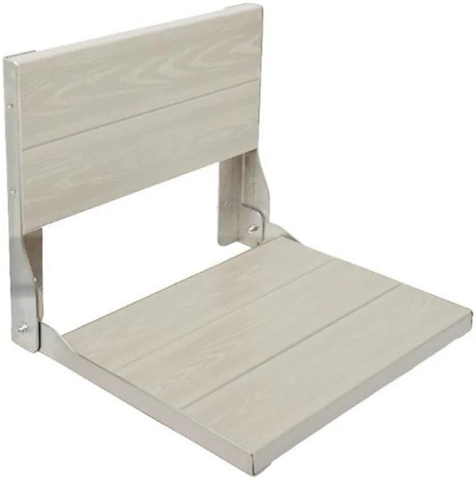 كرسي شاور بيورا كومفورت بظهر SS CL P 20 اللون لايت جراي قابل للطي كومباكت HPL مقاس 30 × 40 سم