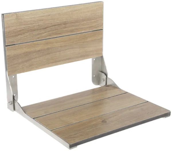 كرسي شاور بيورا كومفورت بظهر SS CT P 20 اللون تيرا قابل للطي كومباكت HPL مقاس 30 × 40 سم