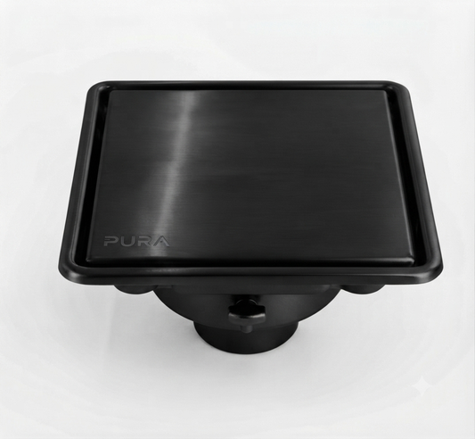 صفاية استانلس ستيل  15 × 15 بغطاء سادة FDS-61-15 B بيورا أسود