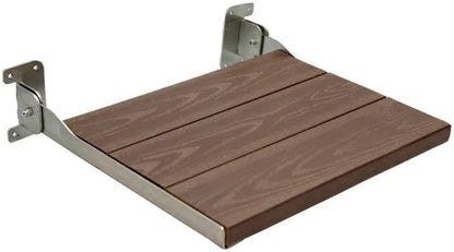 كرسي شاور بيورا بدون ظهر ميوز SS MB P 20 اللون براون قابل للطي كومباكت HPL مقاس 30 × 40 سم