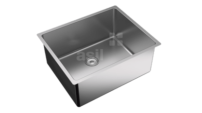 حوض هاند ميد بالصرف 3+سلة استلس+قرمة تطيع خشب مقاس 44*54 سمك 1.0ملى كود As356 من الأصيل تركى