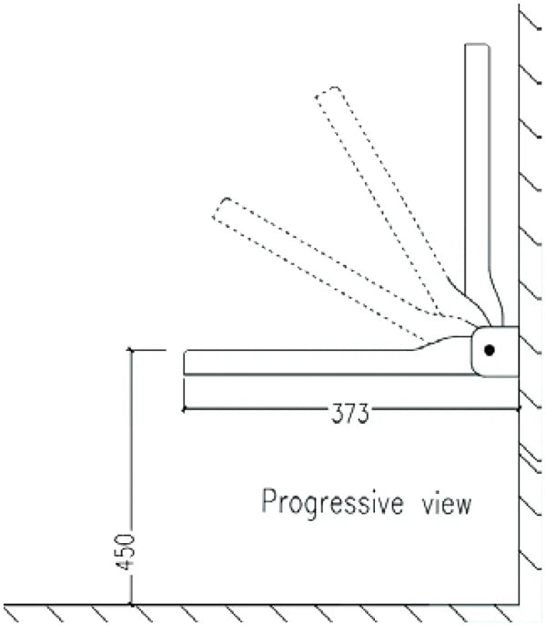كرسي شاور بيورا بدون ظهر ميوز SS ML P 20 اللون لايت جراي قابل للطي كومباكت HPL مقاس 30 × 40 سم