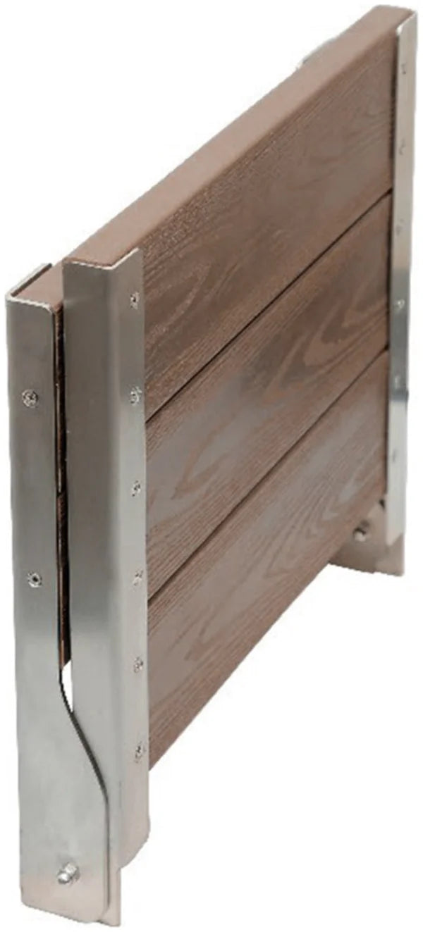 كرسي شاور بيورا كومفورت بظهر SS CB P 20 اللون براون قابل للطي كومباكت HPL مقاس 30 × 40 سم