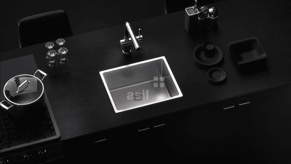 حوض هاند ميد بالصرف 3+سلة استلس+قرمة تطيع خشب مقاس 44*54 سمك 1.0ملى كود As356 من الأصيل تركى